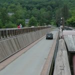 Roebling bridge car view
