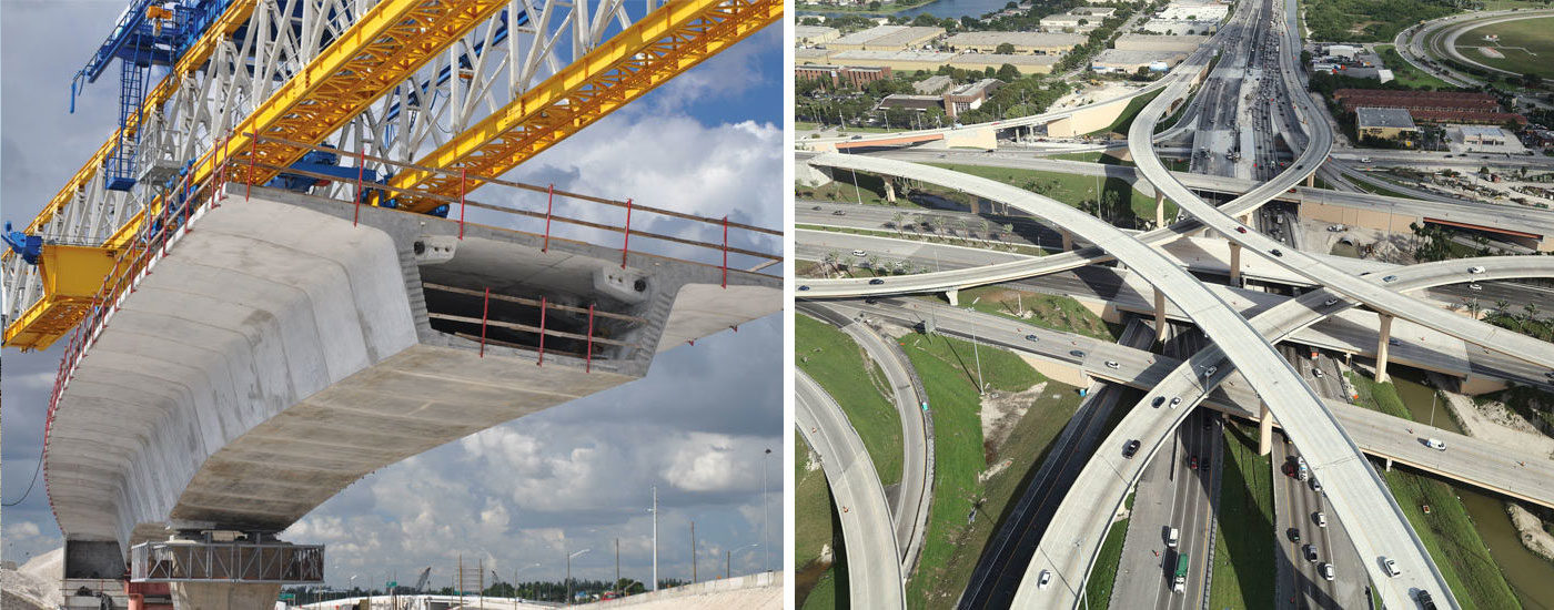 Section 5 Palmetto SR 826/836 Interchange Bridges. Miami, Florida